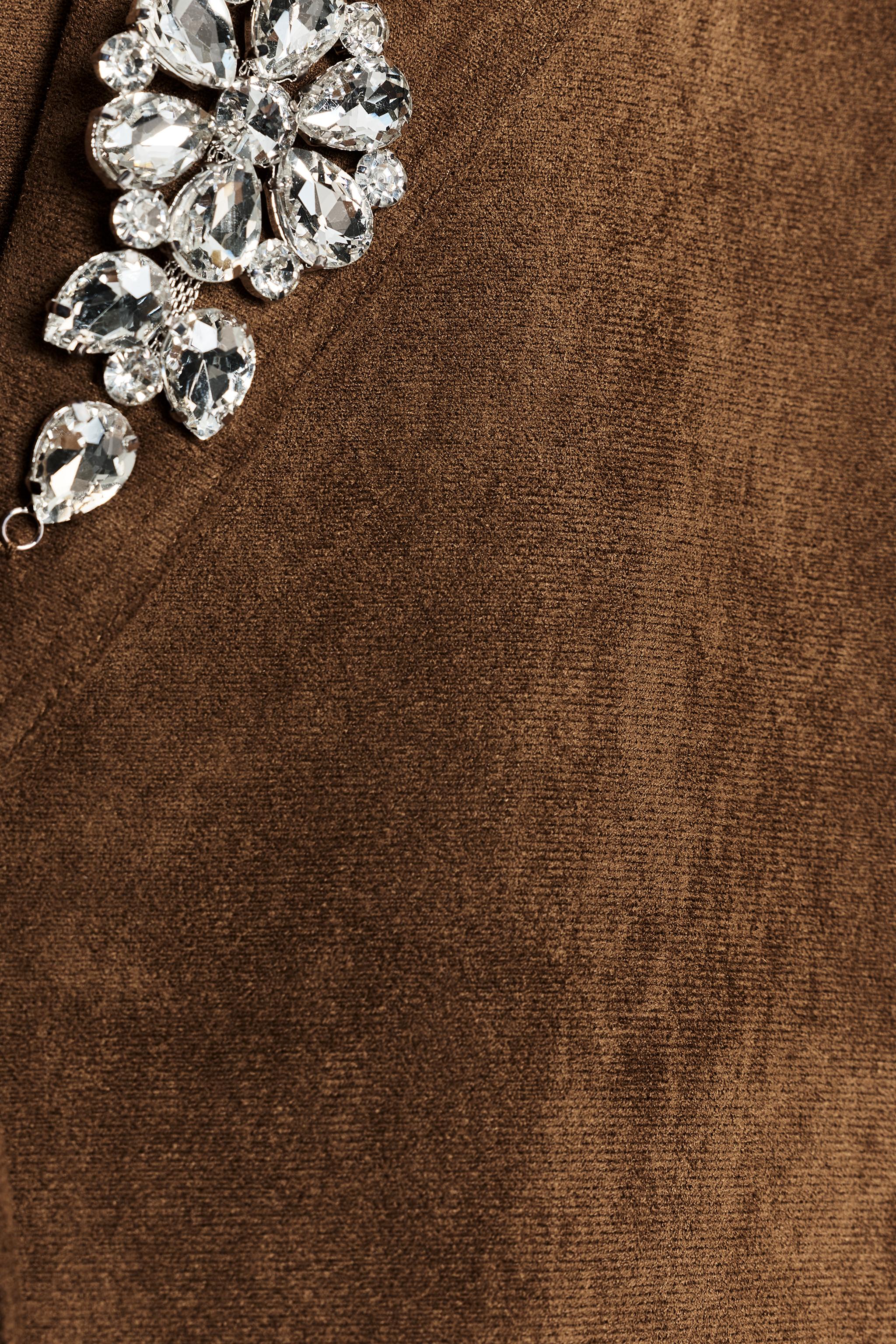 MANTEAU VESTE LONGUE EFFET DAIM FERMOIR